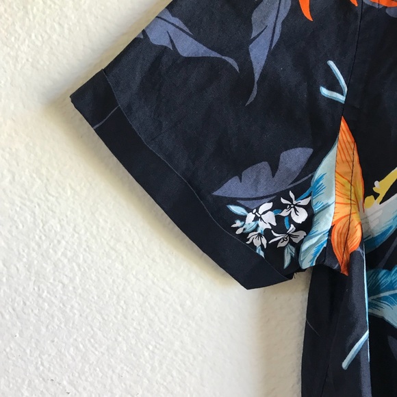 Original Penguin Blue Floral Cuban Collar Shirt, Alex Costa style - Picture 8 of 8